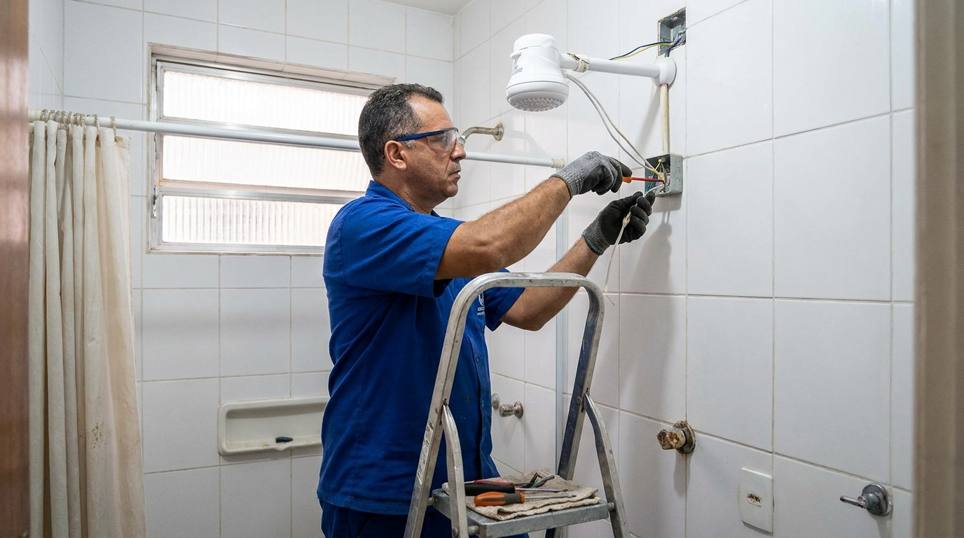 Instalacao de chuveiro eletrico em Americana‑SP