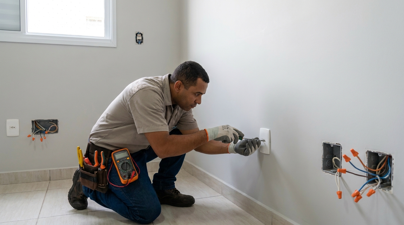 Instalacao de tomada e interruptor em Americana‑SP